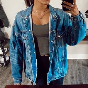 American Eagle oversized denim jacket